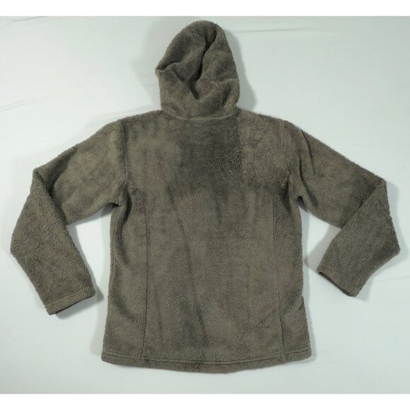 Marmot Women’s Large Hooded Full Zip Fleece Jacket Taupe Plush Teddy Soft Cozy - Picture 4 of 12